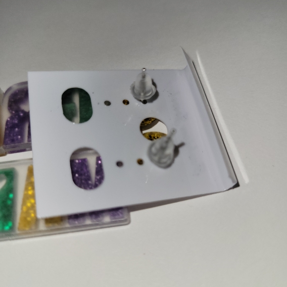 Mardi Gras Earrings - Picture 2 of 3